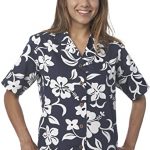 Benny's Womens Classic Hibiscus Hawaiian Shirt at Amazon Women's .