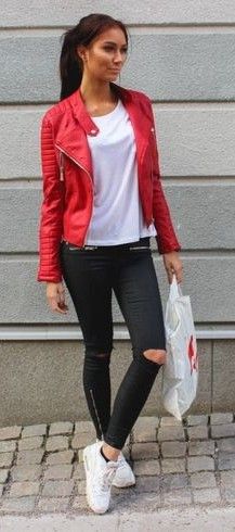 50 Different Ways To Dress Sporty On Spring | Jacket outfit women .