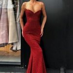 40+ Glam Red Prom Night Dresses Ideas | Red mermaid prom dress .