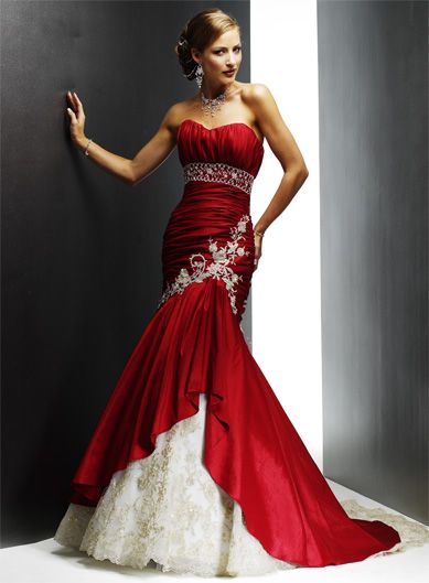 Ideas For Unique Non Traditional Wedding | Red wedding dresses .