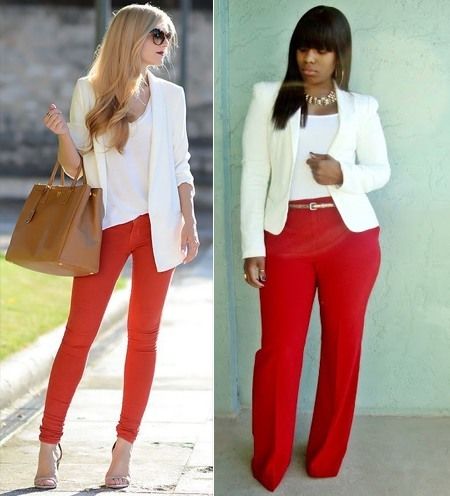 What To Wear With Red Pants: Puzzle Solved | Red pants outfit, Red .