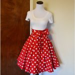 20-29 Waist Minnie Mouse Inspired Red and White Polka Dot Circle .