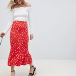 polka dot skirt 3 ways | Red polka dot skirt, Maxi skirt outfits .