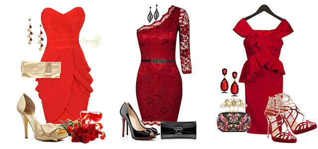 Polyvore Valentine's Day Casual Red Short & Long Dresses Ideas For .