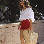White Blouse & Red Shorts (With images) | Fashion, Plaid fashion .