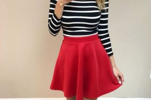 15 Best Red Skater Skirt Outfit Ideas: Style Guide - FMag.c