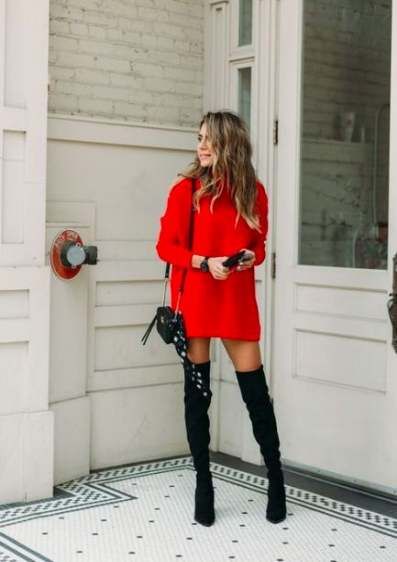 30+ ideas dress red outfit casual winter #dress in 2019 | Red .