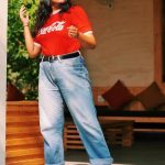 Cococola Tshirt, mom jeans, denims, red shades, red aviators .