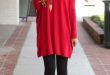How to Style Red Tunic: 15 Eye Catching & Beautiful Outfit Ideas .
