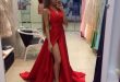 Best 13 Red V Neck Dress Outfit Ideas for Women - FMag.c