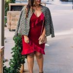 Velvet Dress for Christmas | Red dress outfit, Dress outfits, Dress
