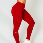 The Nicole - Deep Red | Red leggings outfit, Red workout pants .