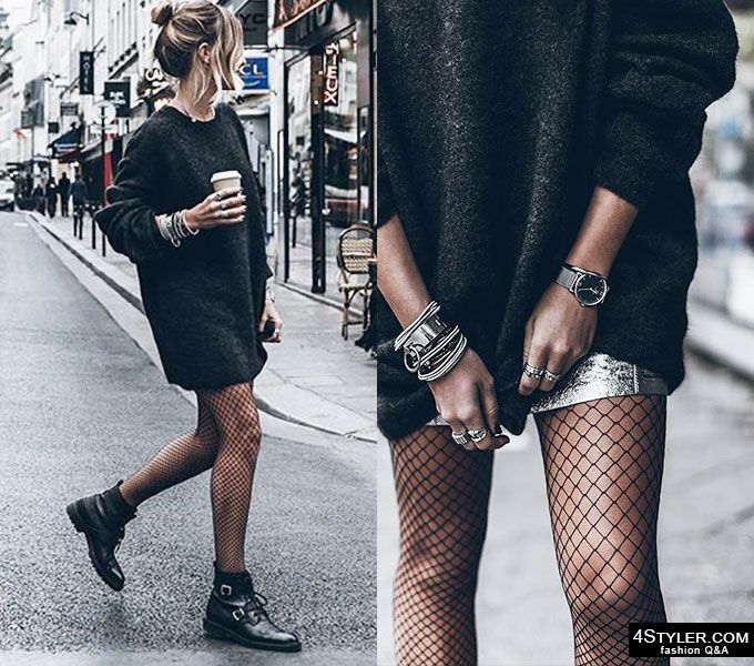 WEARABLE outfit ideas with fishnets + Styling Tips--click the .