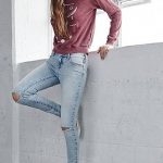 Coral Reef Ripped Mid Rise Skinny Jeans | Ripped jeans outfit .