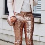 40 Outfit Ideas To Copy This Winter Season: Sequins Skinny Pants + .