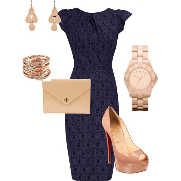 Navy and rose gold | Fashion, Classy outfits, Sty