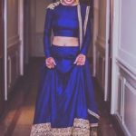 Royal Blue Diwali Lehanga Choli Indian Partywear Designer Wedding .