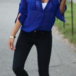I love the look of a blouse over skinny jeans! It's a great .