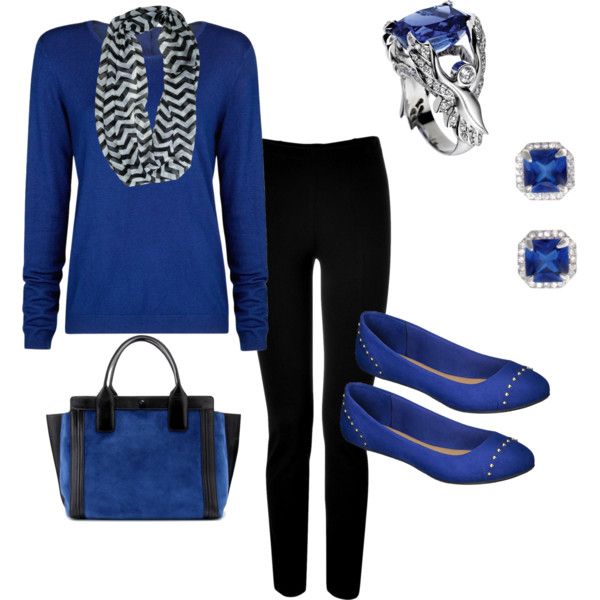 Royal Blue and Black Fall outfit...Angel Ring inspired in 2020 .