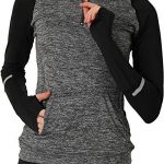 Women's Yoga Long Sleeves Half Zip Sweatshirt Girl Athletic .