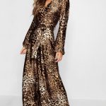 Leopard Print Satin Maxi Dress | boohoo | Fashion clothes women .