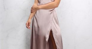 Pink Satin Strappy Maxi Dress | Short satin dre