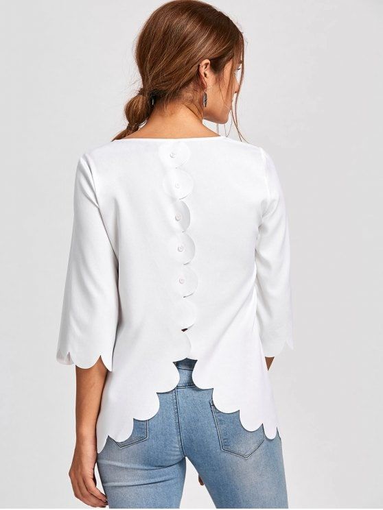 Scalloped Shirt Outfit Ideas
  for Ladies