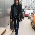 black shearling jacket | Black shearling jacket, Style, Fashi