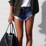 summer #fblogger #outfits | Army Green Jacket + White Top + Denim .