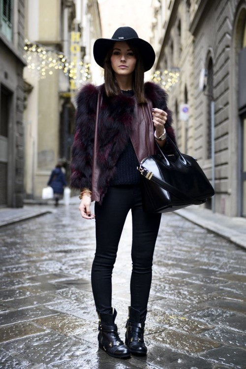 21 Super Chic Short Fur Coat Outfits To Feel Warm In Winter .