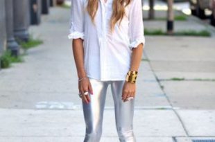 How to Wear Silver Leggings: 15 Chic & Stunning Outfit Ideas .