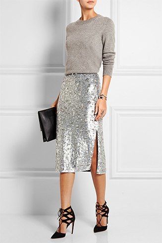 Sequin #Skirt #Fashion | Sequin skirt outfit, Sequin outfit .