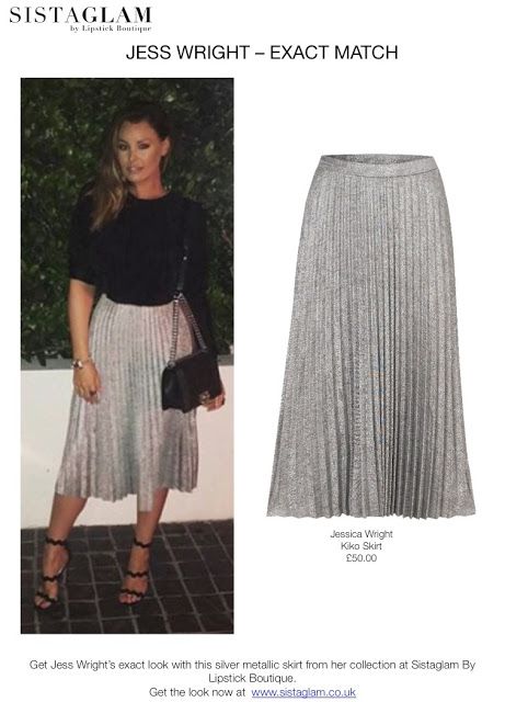 Metallic silver skirt from Sistaglam by Lipstick Boutique // Jess .