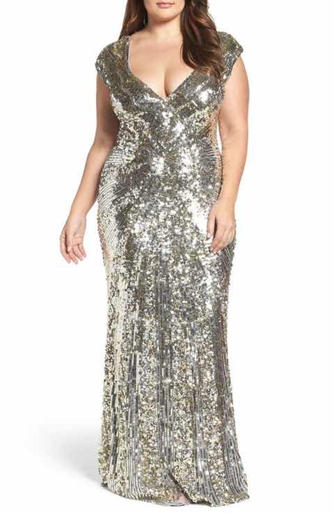 Most Gorgeous Plus Size Silver Sequin Dresses for Wom