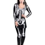 Adult Skeleton Costume - long sleeve dress top and leggings .