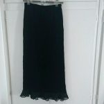 Black Long Maxi Skirt M Vintage Velvet Velour Outfit Ideas .