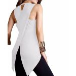 DYMADE - DYMADE Women's Casual Summer Sleeveless Solid Tunic Tops .