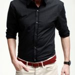 Long Sleeve Stylish Pattern Printed Shirt in Slim Fit Design-cool .