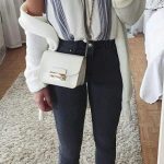fall #outfits women's white leather sling bag | Chic summer .