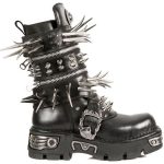 New Rock Style M.280-S1 Long Spike Boots (Black) ($415) ❤ liked .