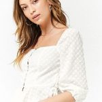 Eyelet Square-Neck Top | Forever 21 outfits, Square neck t