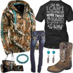 Tell Me I Can't Camo Square Toe Boots Outfit – Real Country Ladi