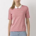 Lacoste L!VE Half Sleeve Jersey Striped Polo : Women | Polo shirt .