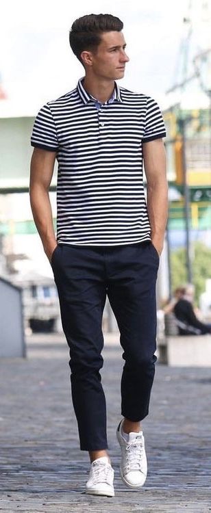 Simple outfit idea from @marco_meyerhoefer with a navy white .