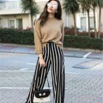 15 Feminine Outfits With Striped Wide Leg Pants - Styleohol
