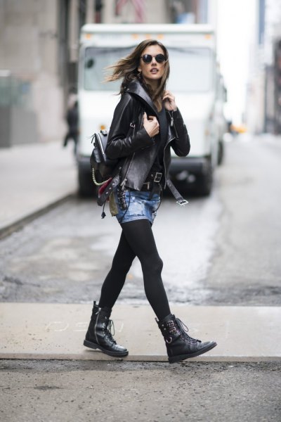 Studded Combat Boots Outfit
  Ideas for Women