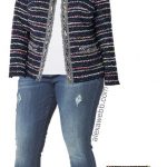 Plus Size Tweed Jacket Outfit - Alexa We