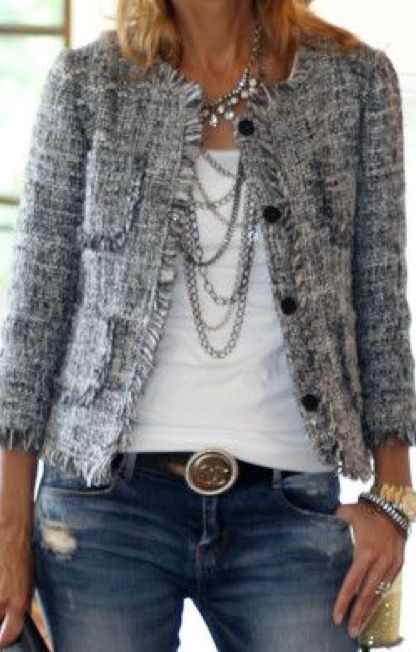 Style Boucle Jacket Outfit
  ideas