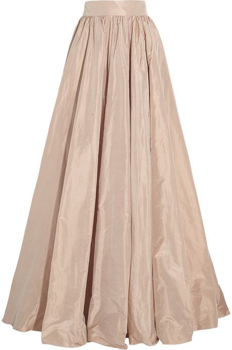 Pleated silk-taffeta maxi skirt | Long pink skirt, Silk maxi skirt .