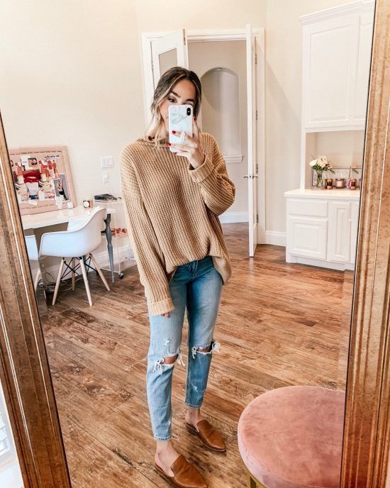 Tan Sweater Outfit Ideas for
  Women